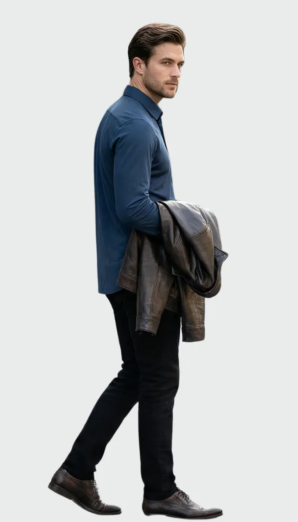 Imported_Air_Force_Blue_Mercerized_Cotton-Poly_Blend_Smart_Fit_Wrinkle_Free_Shirt_For_Men