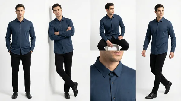 Imported_Air_Force_Blue_Mercerized_Cotton-Poly_Blend_Smart_Fit_Wrinkle_Free_Shirt_For_Men