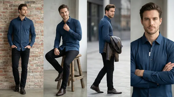 Imported_Air_Force_Blue_Mercerized_Cotton-Poly_Blend_Smart_Fit_Wrinkle_Free_Shirt_For_Men