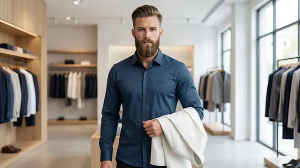 Imported_Air_Force_Blue_Mercerized_Cotton-Poly_Blend_Smart_Fit_Wrinkle_Free_Shirt_For_Men