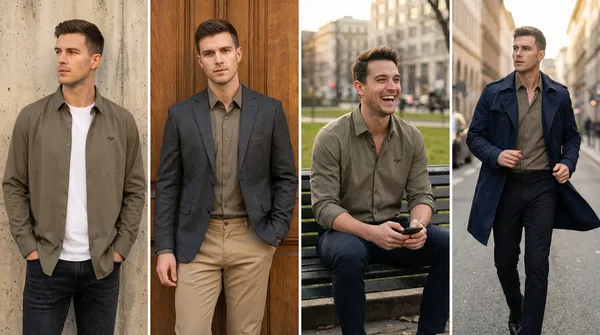 Imported_Brown_Mercerized_Cotton-Poly_Blend_Wrinkle_Free_Shirt_For_Men