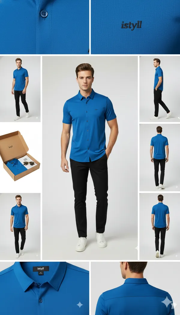 Imported_Royal_Blue_Mercerized_Cotton-Poly_Blend_Smart_Fit_Wrinkle_Free_Shirt_For_Men