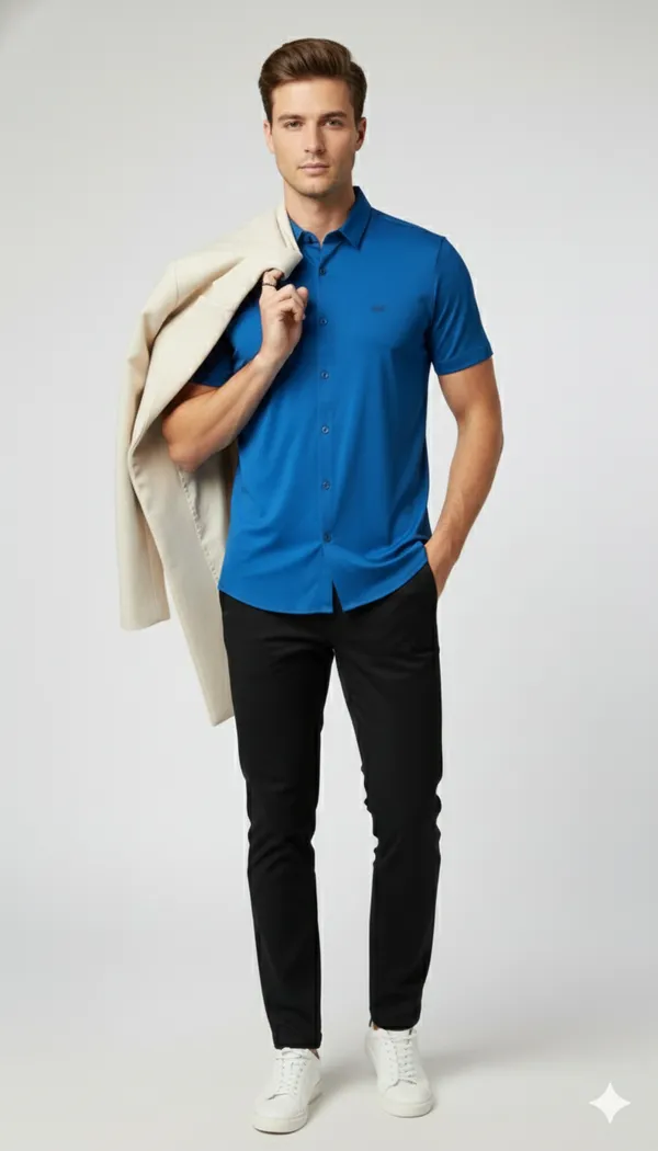 Imported_Royal_Blue_Mercerized_Cotton-Poly_Blend_Smart_Fit_Wrinkle_Free_Shirt_For_Men