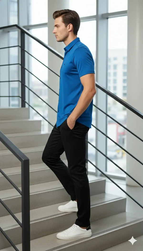 Imported_Royal_Blue_Mercerized_Cotton-Poly_Blend_Smart_Fit_Wrinkle_Free_Shirt_For_Men