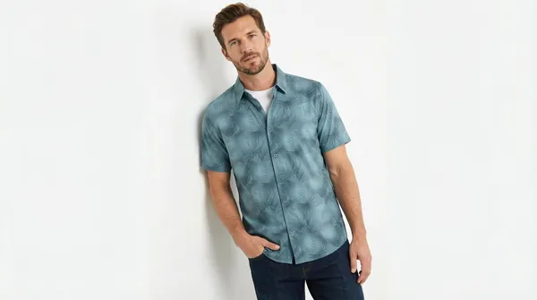 Imported_Unique_Green_Mercerized_Cotton-Poly_Blend_Wrinkle_free_Shirt_For_Men