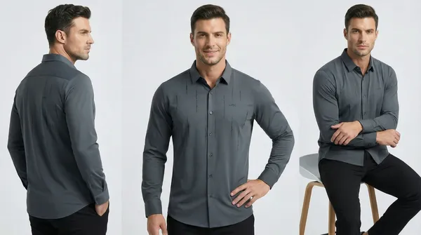 Imported_Grey_Mercerized_Cotton-Poly_Blend_Winkle_Free_Shirt_For_Men
