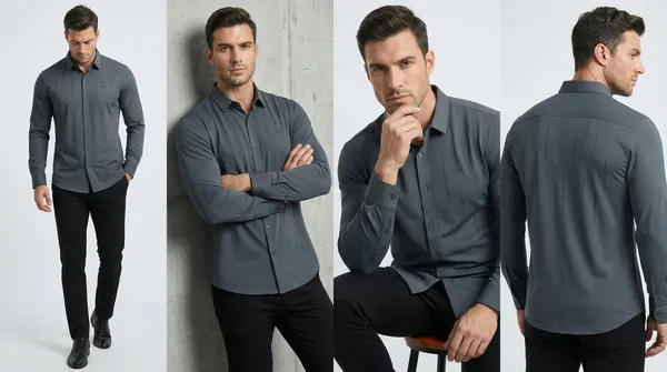 Imported_Grey_Mercerized_Cotton-Poly_Blend_Winkle_Free_Shirt_For_Men