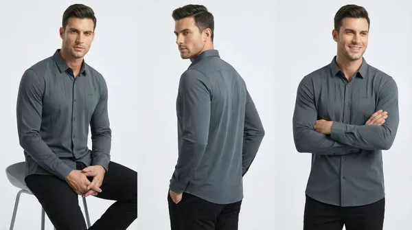 Imported_Grey_Mercerized_Cotton-Poly_Blend_Winkle_Free_Shirt_For_Men