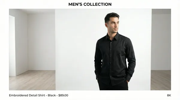Imported_Black_Mercerized_Cotton-Poly_Blend_Smart_Fit_Shirt_For_Men
