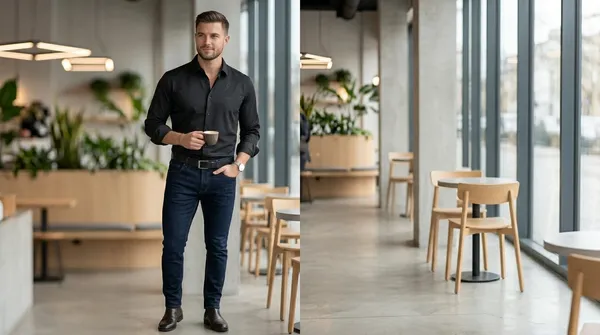 Imported_Black_Mercerized_Cotton-Poly_Blend_Smart_Fit_Shirt_For_Men