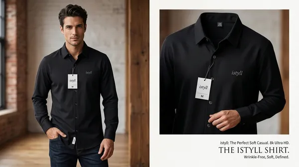 Imported_Black_Mercerized_Cotton-Poly_Blend_Regular_Fit_Shirt_For_Men