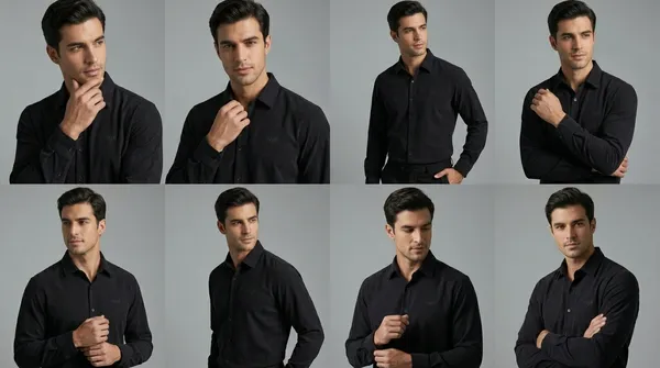 Imported_Black_Mercerized_Cotton-Poly_Blend_Regular_Fit_Shirt_For_Men