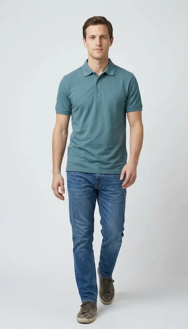 Imported_Unique_Green_Wrinkle_Free_Soft-Cool-Touch_Polo_T-Shirt_For_Men
