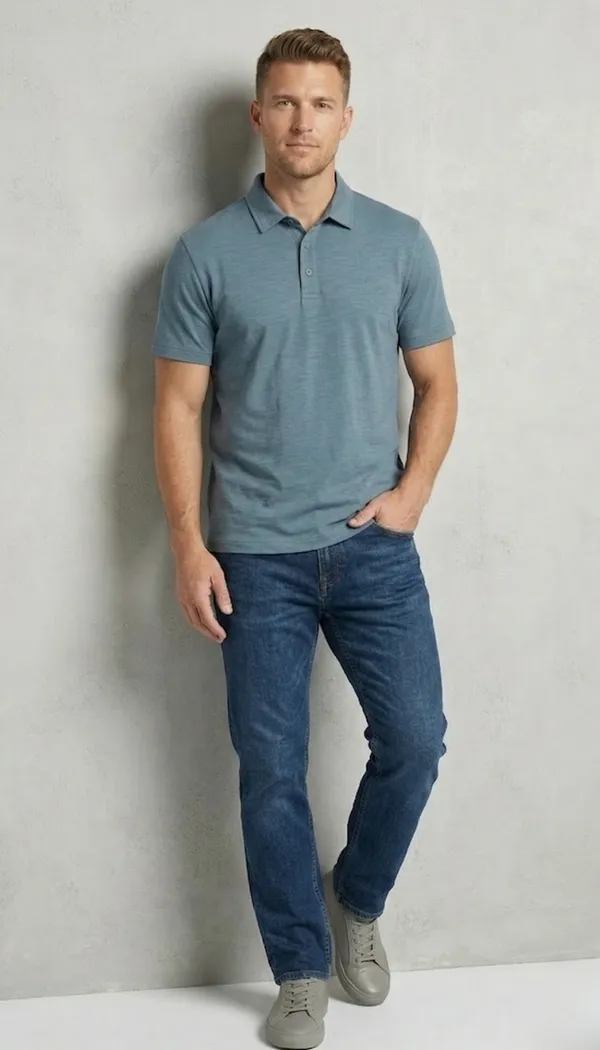 Imported_Unique_Green_Wrinkle_Free_Soft-Cool-Touch_Polo_T-Shirt_For_Men