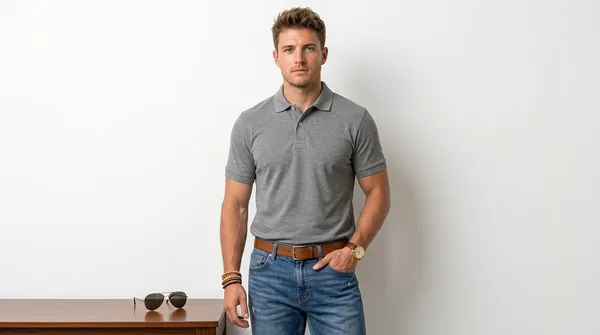 Imported_Gray_Wrinkle_Free_Soft-Cool-Touch_Polo_T-Shirt_For_Men