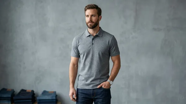 Imported_Gray_Wrinkle_Free_Soft-Cool-Touch_Polo_T-Shirt_For_Men