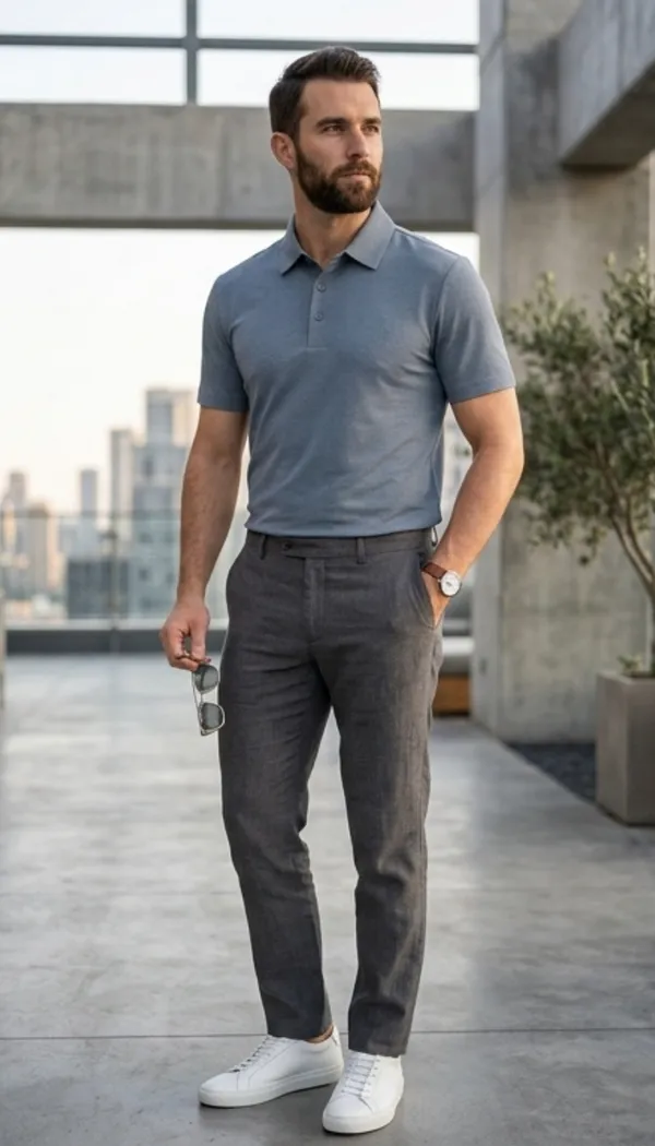 Imported_Gray_Wrinkle_Free_Soft-Cool-Touch_Polo_T-Shirt_For_Men