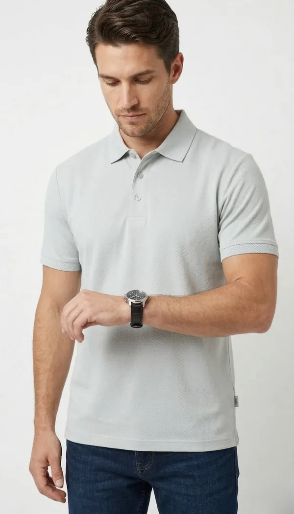 Imported_Mint_White_Wrinkle_Free_Soft-Cool-Touch_Polo_T-Shirt_For_Men
