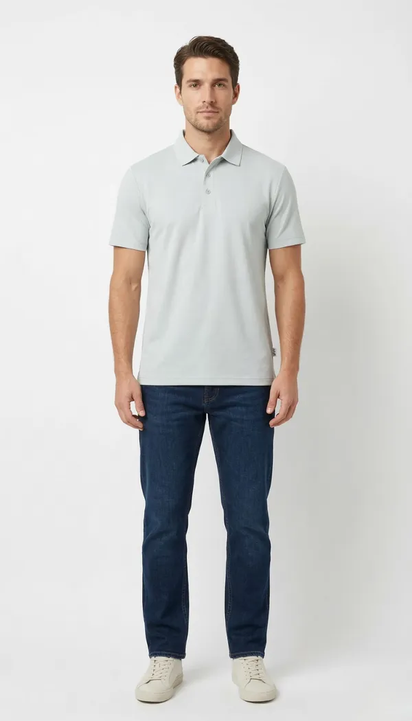 Imported_Mint_White_Wrinkle_Free_Soft-Cool-Touch_Polo_T-Shirt_For_Men
