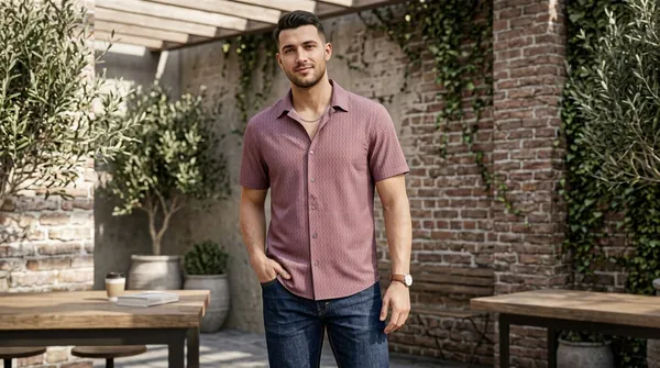 Imported_Light_Carrot_Pink_Wrinkle_Free_Soft-Cool-Touch_Shirt_For_Men