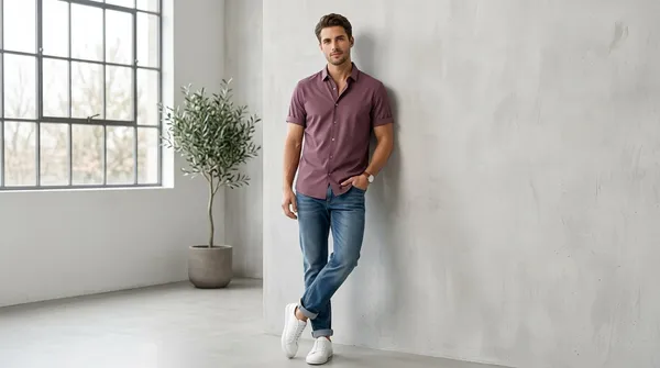 Imported_Light_Carrot_Pink_Wrinkle_Free_Soft-Cool-Touch_Shirt_For_Men