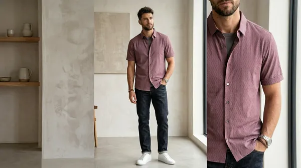 Imported_Light_Carrot_Pink_Wrinkle_Free_Soft-Cool-Touch_Shirt_For_Men