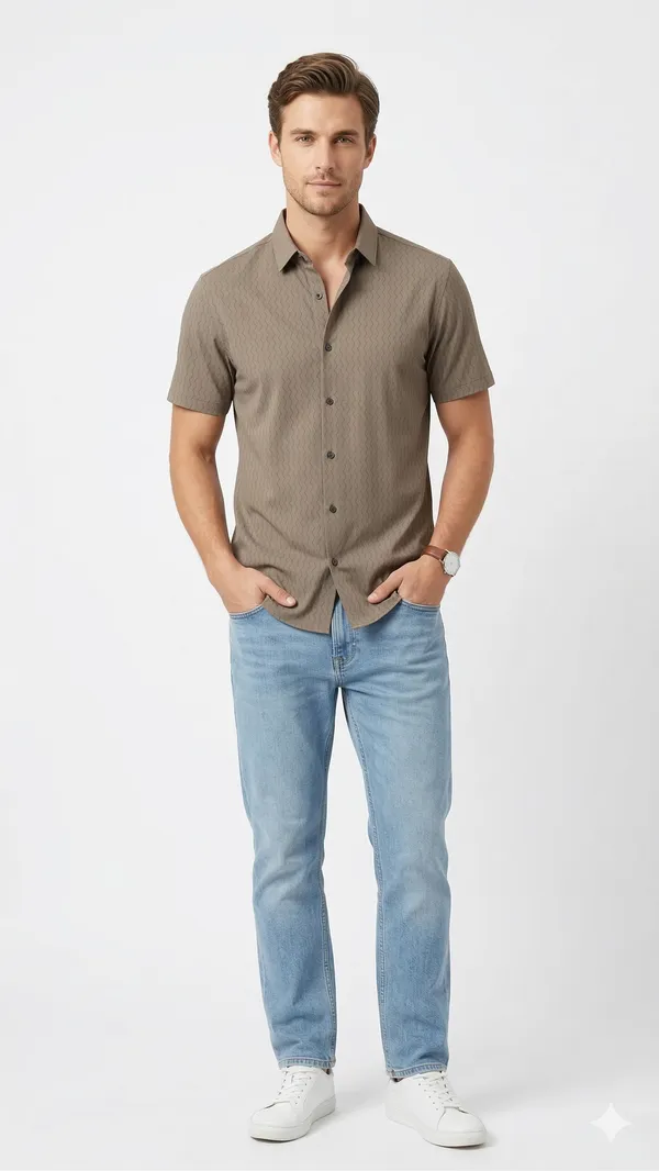 Imported_Brown_Wrinkle_Free_Soft-Cool-Touch_Shirt_For_Men