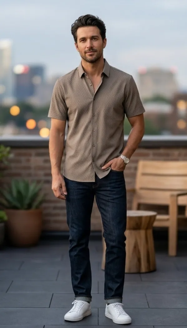 Imported_Brown_Wrinkle_Free_Soft-Cool-Touch_Shirt_For_Men
