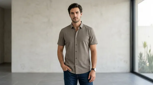 Imported_Brown_Wrinkle_Free_Soft-Cool-Touch_Shirt_For_Men
