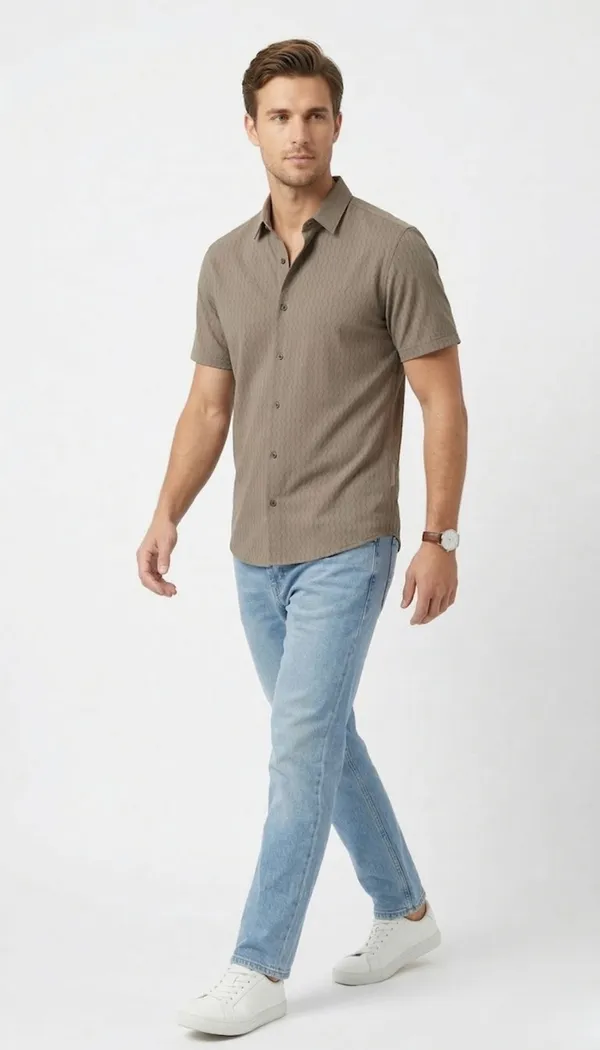 Imported_Brown_Wrinkle_Free_Soft-Cool-Touch_Shirt_For_Men
