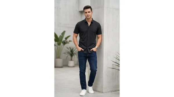 Imported_Black_Wrinkle_Free_Soft-Cool-Touch_Polo_T-Shirt_For_Men
