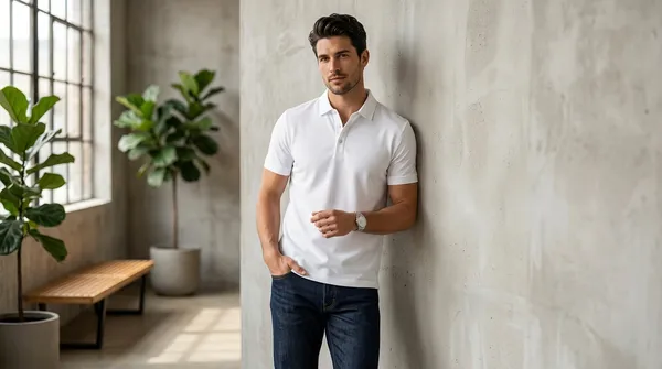 Imported_White_Wrinkle_Free_Soft-Cool-Touch_Polo_T-Shirt_For_Men