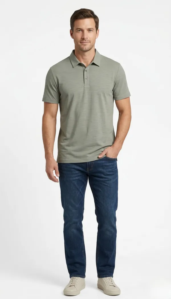 Imported_Olive_Wrinkle_Free_Soft-Cool-Touch_Polo_T-Shirt_For_Men