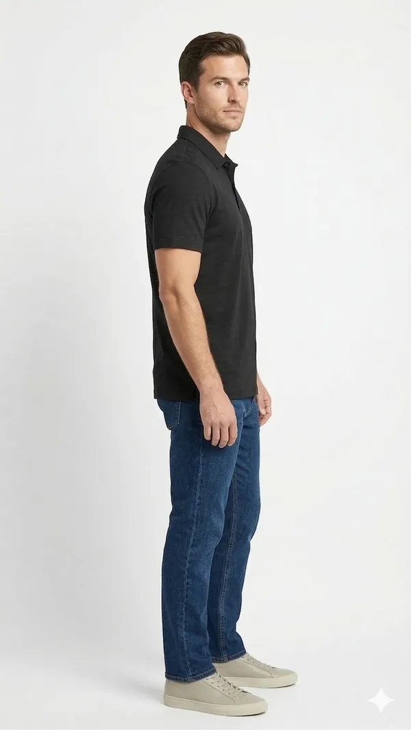 Imported__Blue_Wrinkle_Free_Soft-Cool-Touch_Polo_T-Shirt_For_Men
