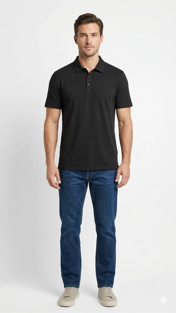 Imported__Blue_Wrinkle_Free_Soft-Cool-Touch_Polo_T-Shirt_For_Men