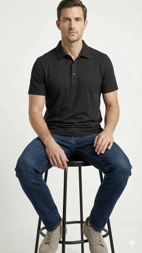 Imported__Blue_Wrinkle_Free_Soft-Cool-Touch_Polo_T-Shirt_For_Men