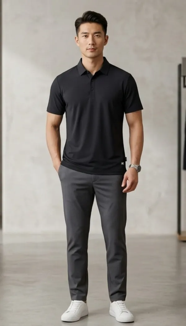 Imported_Black_Wrinkle_Free_Soft-Cool-Touch_Polo_T-Shirt_For_Men