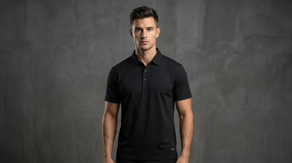 Imported_Black_Wrinkle_Free_Soft-Cool-Touch_Polo_T-Shirt_For_Men
