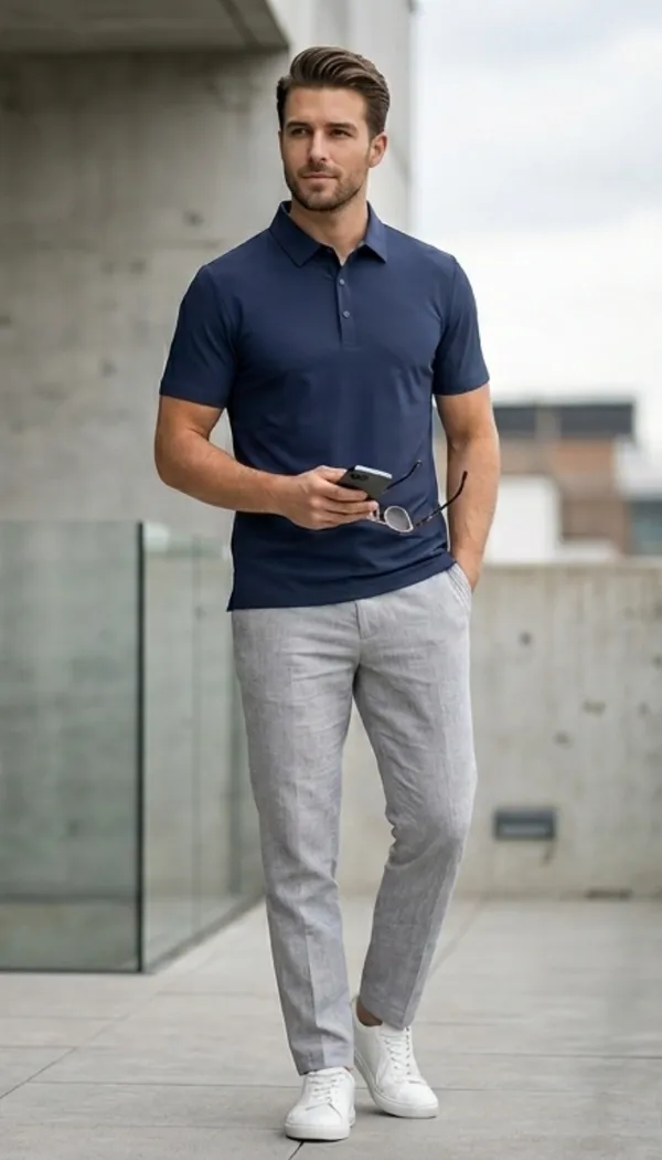 Imported_Blue_Wrinkle_Free_Soft-Cool-Touch_Polo_T-Shirt_For_Men