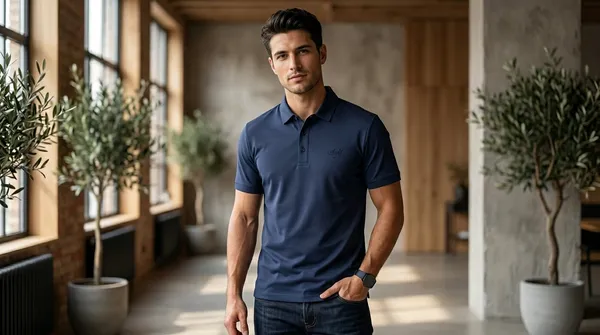 Imported_Blue_Wrinkle_Free_Soft-Cool-Touch_Polo_T-Shirt_For_Men