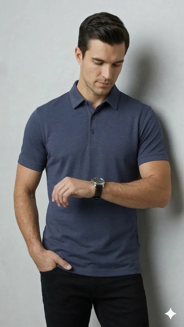 Imported_Blue_Wrinkle_Free_Soft-Cool-Touch_Polo_T-Shirt_For_Men