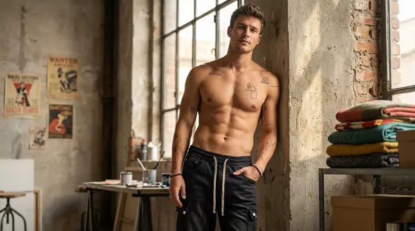 imported_baggy_Black_Cotton_Cargo_Jeans_For_Men
