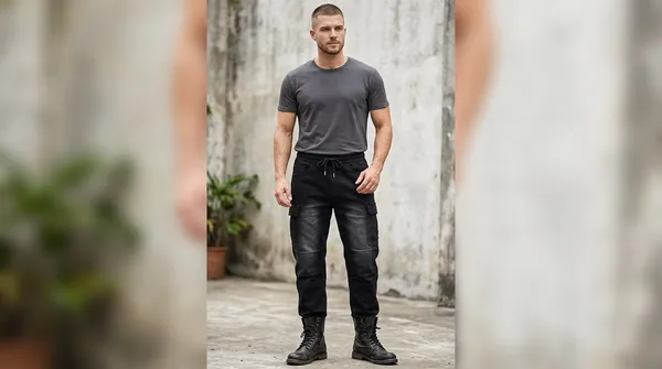 imported_baggy_Black_Cotton_Cargo_Jeans_For_Men