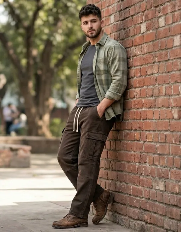 imported_baggy_fit_Cotton_Cargo_Jeans_For_Men