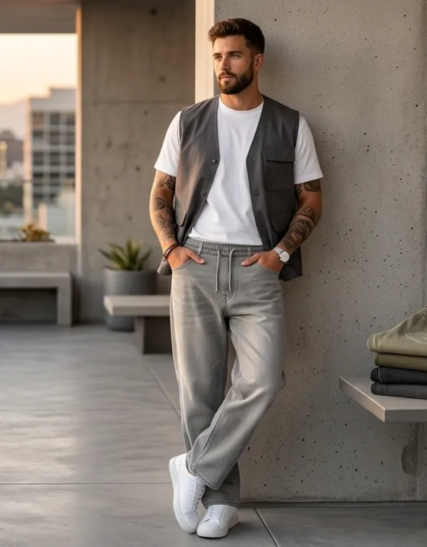 imported_baggy_Grey_Cotton_Denim_Relaxed_Fit_Jeans_For_Men