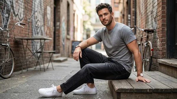 imported_baggy_fit_Black_Cotton_Cargo_Jeans_For_Men