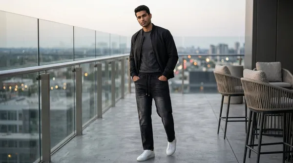 imported_baggy_fit_Black_Cotton_Cargo_Jeans_For_Men
