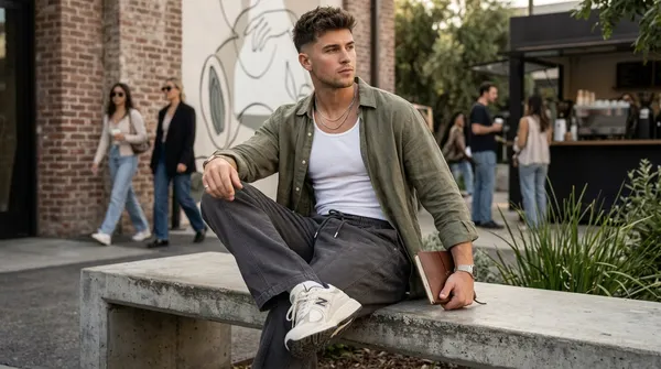 imported_baggy_brown_Cotton_Cargo_Fit_Jeans_For_Men
