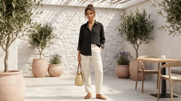 Imported_Black_Lyocell_Smart_Fit_Wrinkle-Free_Shirt_For_Women
