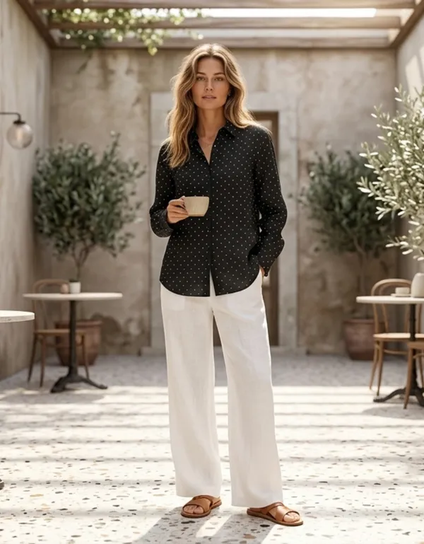 Imported_Black_Lyocell_Smart_Fit_Wrinkle-Free_Shirt_For_Women